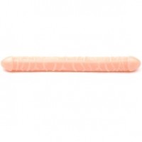 Double Ended Dildo Realistic Flesh Color 12.9"